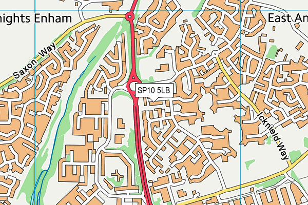 SP10 5LB map - OS VectorMap District (Ordnance Survey)