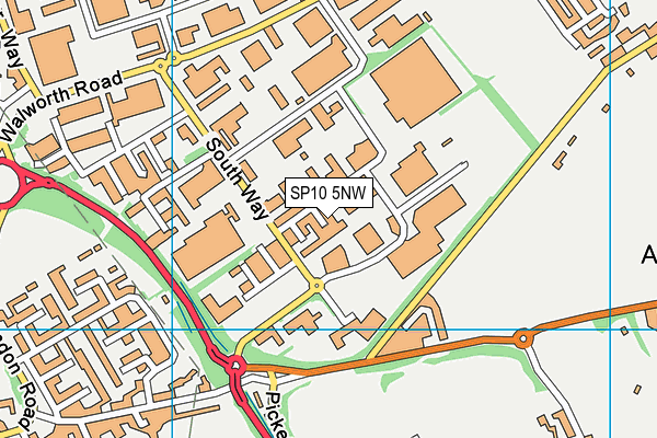 SP10 5NW map - OS VectorMap District (Ordnance Survey)