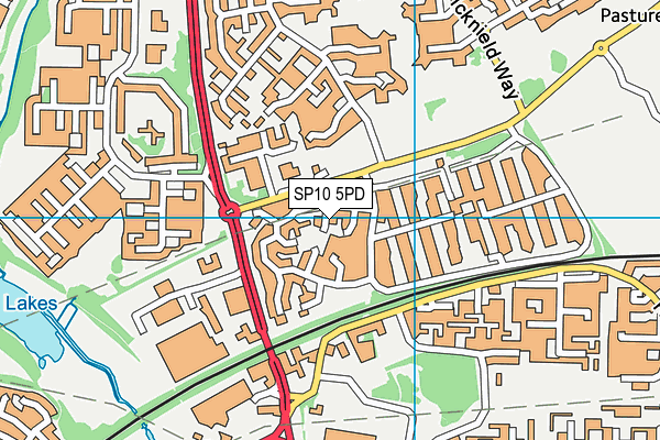 SP10 5PD map - OS VectorMap District (Ordnance Survey)