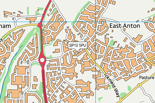 SP10 5PU map - OS VectorMap District (Ordnance Survey)