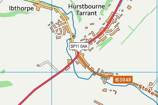 SP11 0AA map - OS VectorMap District (Ordnance Survey)