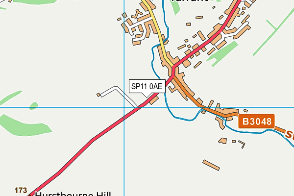 SP11 0AE map - OS VectorMap District (Ordnance Survey)