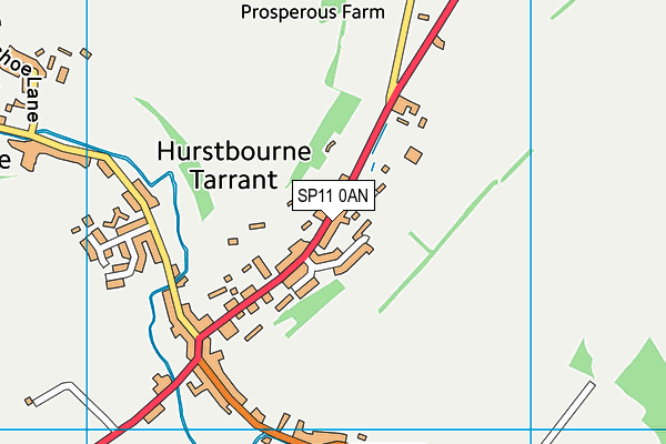 SP11 0AN map - OS VectorMap District (Ordnance Survey)