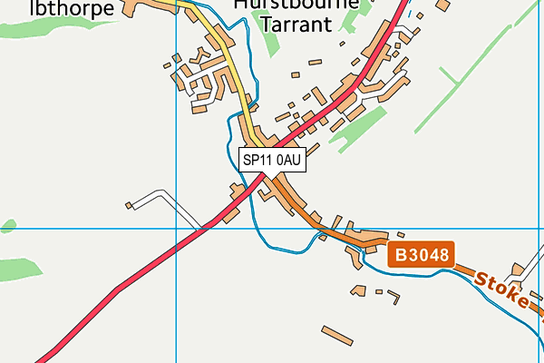 SP11 0AU map - OS VectorMap District (Ordnance Survey)