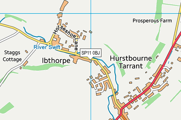 SP11 0BJ map - OS VectorMap District (Ordnance Survey)