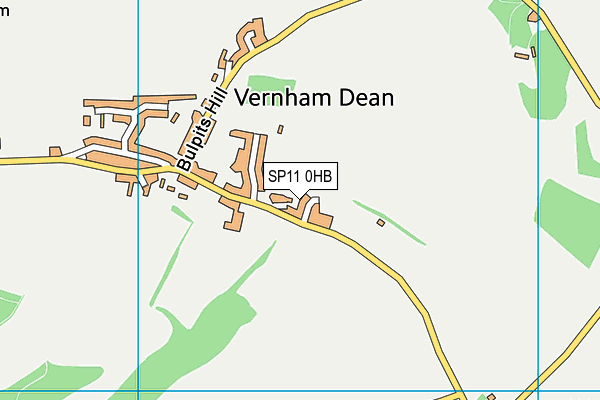 SP11 0HB map - OS VectorMap District (Ordnance Survey)