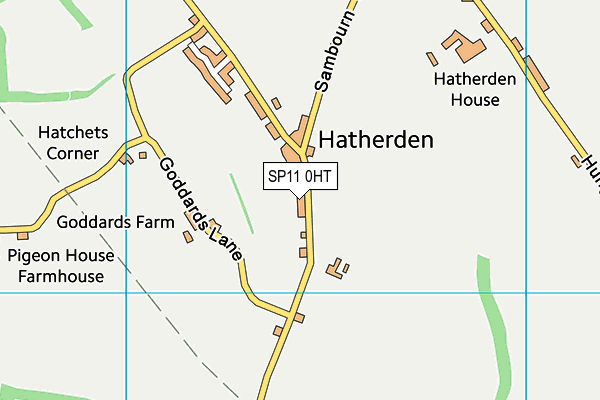 SP11 0HT map - OS VectorMap District (Ordnance Survey)