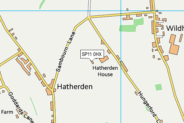 SP11 0HX map - OS VectorMap District (Ordnance Survey)