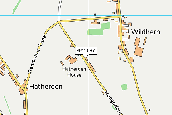 SP11 0HY map - OS VectorMap District (Ordnance Survey)