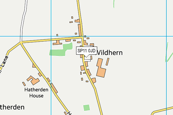 SP11 0JD map - OS VectorMap District (Ordnance Survey)