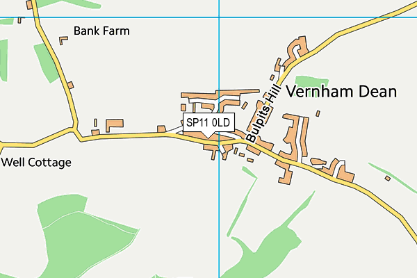 SP11 0LD map - OS VectorMap District (Ordnance Survey)