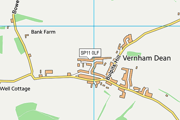 SP11 0LF map - OS VectorMap District (Ordnance Survey)