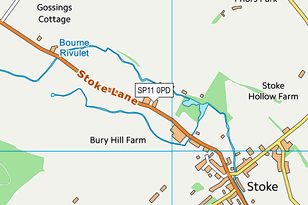 SP11 0PD map - OS VectorMap District (Ordnance Survey)