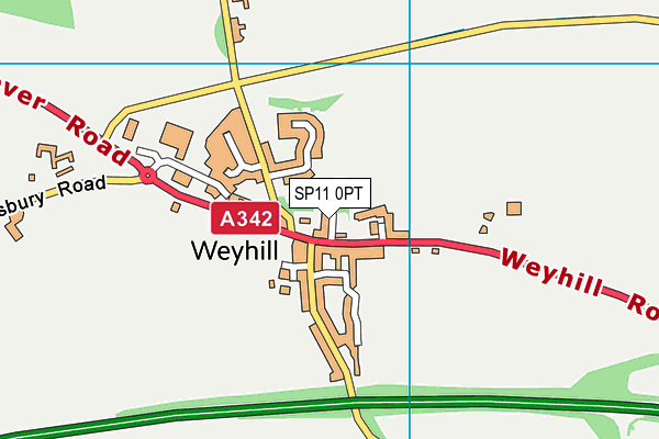 SP11 0PT map - OS VectorMap District (Ordnance Survey)