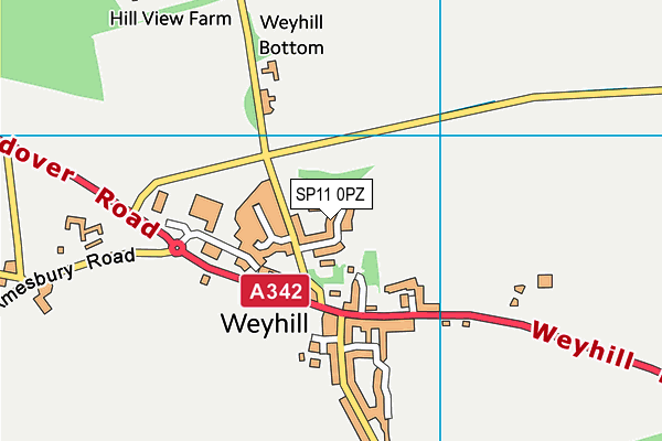 SP11 0PZ map - OS VectorMap District (Ordnance Survey)