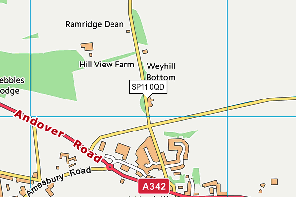 SP11 0QD map - OS VectorMap District (Ordnance Survey)