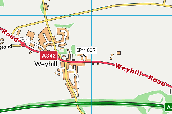 SP11 0QR map - OS VectorMap District (Ordnance Survey)