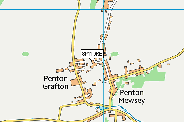 SP11 0RE map - OS VectorMap District (Ordnance Survey)