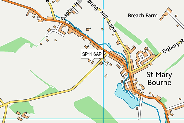 SP11 6AP map - OS VectorMap District (Ordnance Survey)