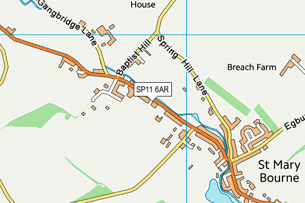 SP11 6AR map - OS VectorMap District (Ordnance Survey)