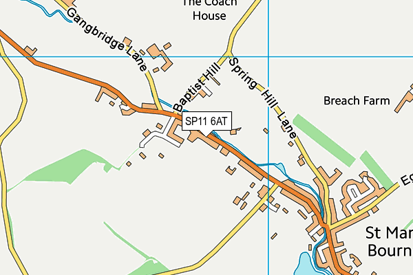 SP11 6AT map - OS VectorMap District (Ordnance Survey)