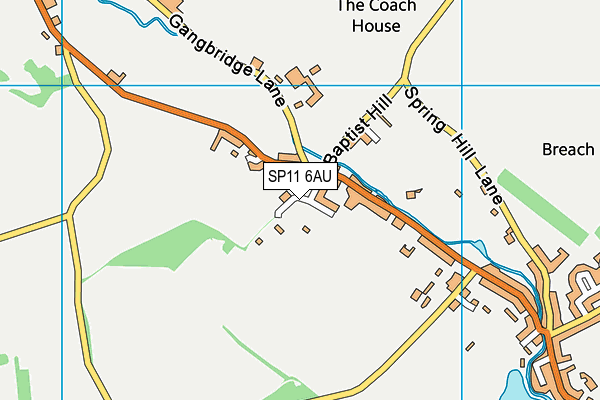 SP11 6AU map - OS VectorMap District (Ordnance Survey)