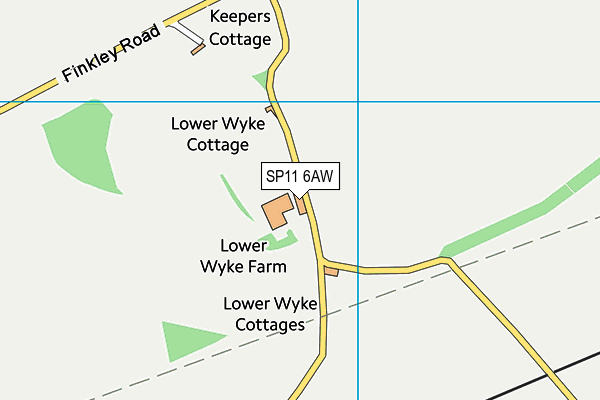 SP11 6AW map - OS VectorMap District (Ordnance Survey)