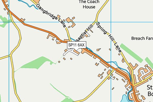 SP11 6AX map - OS VectorMap District (Ordnance Survey)