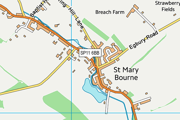 SP11 6BB map - OS VectorMap District (Ordnance Survey)