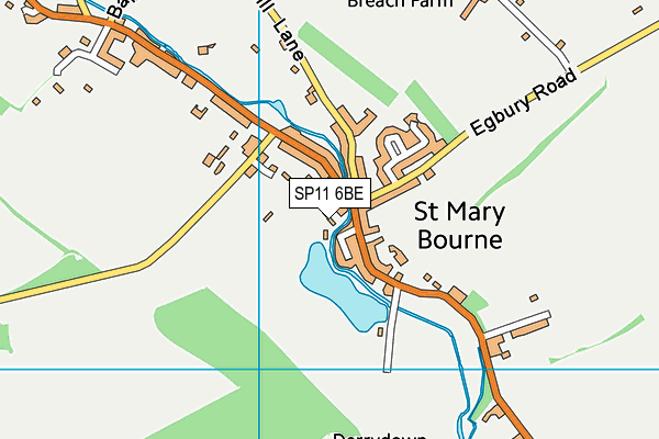 SP11 6BE map - OS VectorMap District (Ordnance Survey)