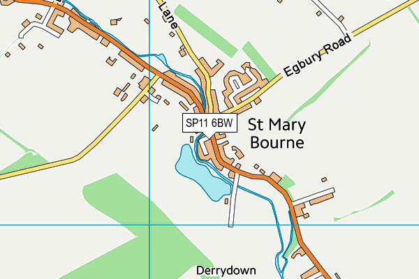 SP11 6BW map - OS VectorMap District (Ordnance Survey)