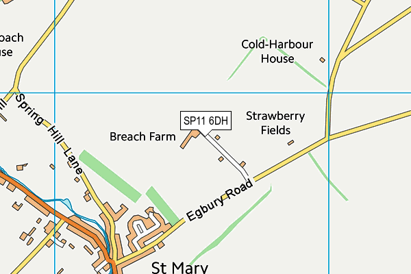 SP11 6DH map - OS VectorMap District (Ordnance Survey)