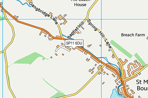SP11 6DU map - OS VectorMap District (Ordnance Survey)