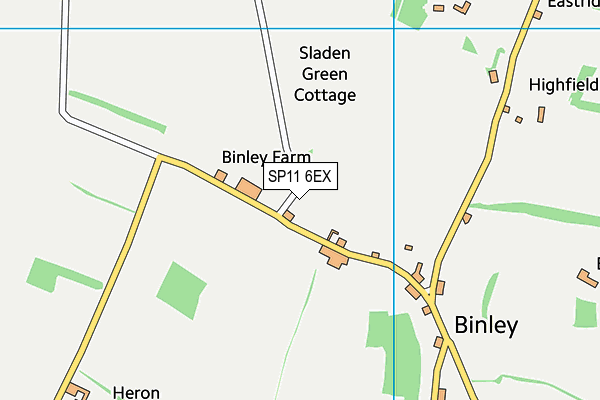 SP11 6EX map - OS VectorMap District (Ordnance Survey)