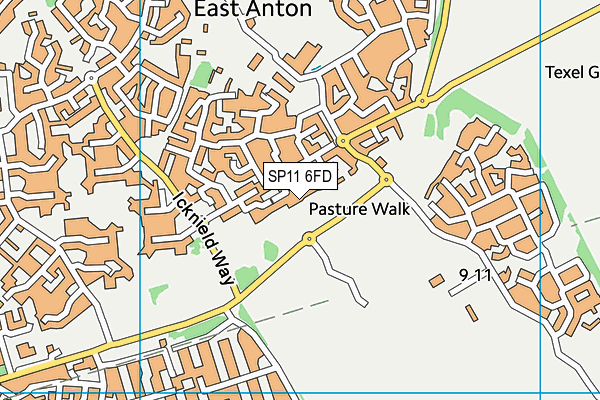 SP11 6FD map - OS VectorMap District (Ordnance Survey)