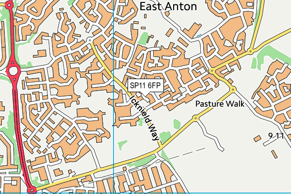 SP11 6FP map - OS VectorMap District (Ordnance Survey)