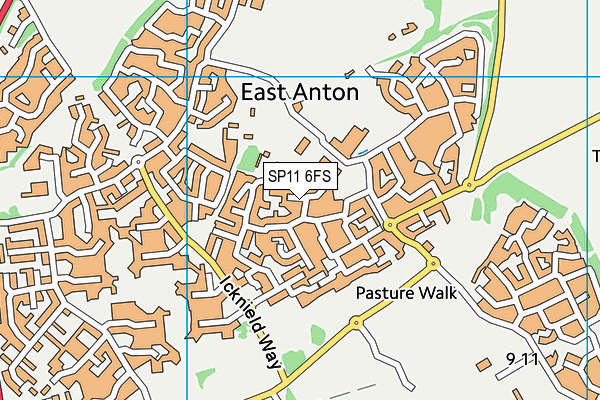 SP11 6FS map - OS VectorMap District (Ordnance Survey)