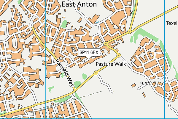 SP11 6FX map - OS VectorMap District (Ordnance Survey)