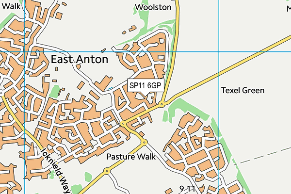 SP11 6GP map - OS VectorMap District (Ordnance Survey)