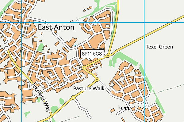 SP11 6GS map - OS VectorMap District (Ordnance Survey)