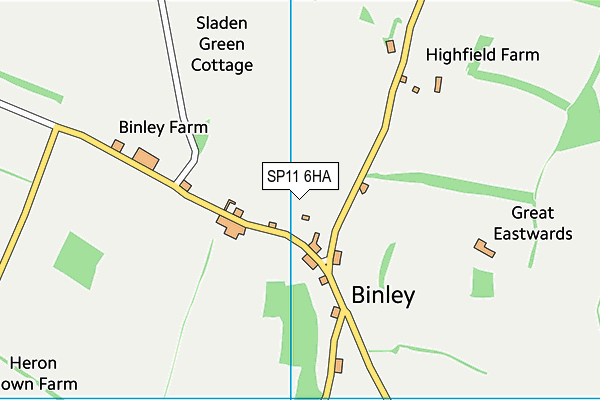 SP11 6HA map - OS VectorMap District (Ordnance Survey)