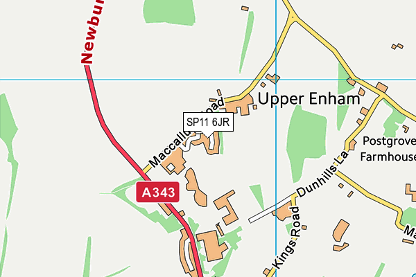 SP11 6JR map - OS VectorMap District (Ordnance Survey)