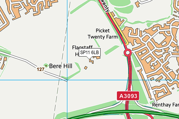 SP11 6LB map - OS VectorMap District (Ordnance Survey)