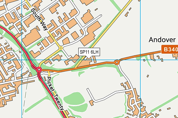 SP11 6LH map - OS VectorMap District (Ordnance Survey)