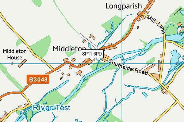 SP11 6PD map - OS VectorMap District (Ordnance Survey)