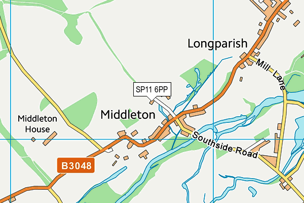Longparish Football Pitch map (SP11 6PP) - OS VectorMap District (Ordnance Survey)