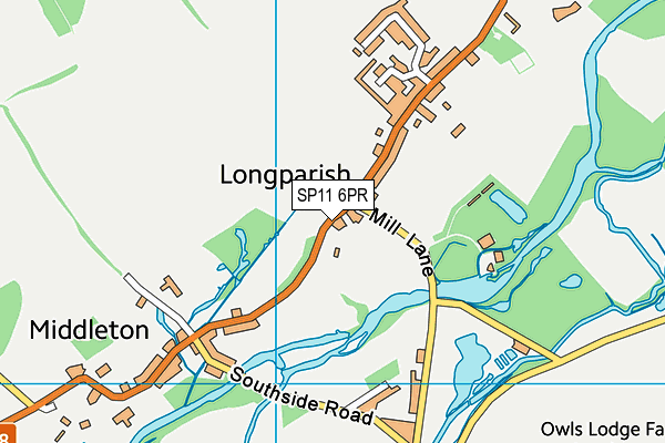 SP11 6PR map - OS VectorMap District (Ordnance Survey)