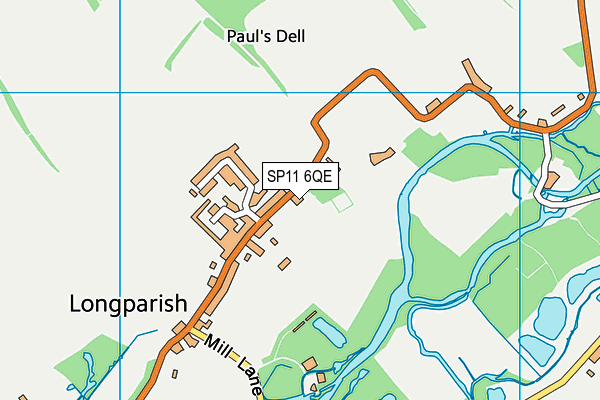 SP11 6QE map - OS VectorMap District (Ordnance Survey)