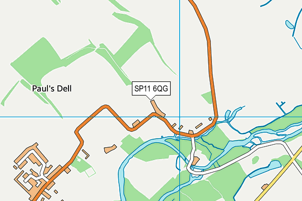 SP11 6QG map - OS VectorMap District (Ordnance Survey)