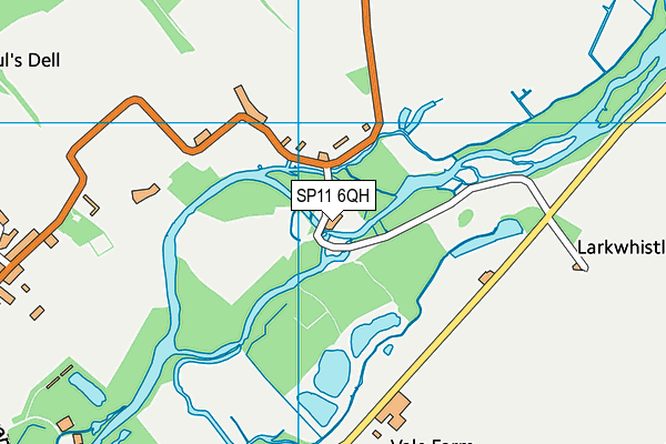 SP11 6QH map - OS VectorMap District (Ordnance Survey)